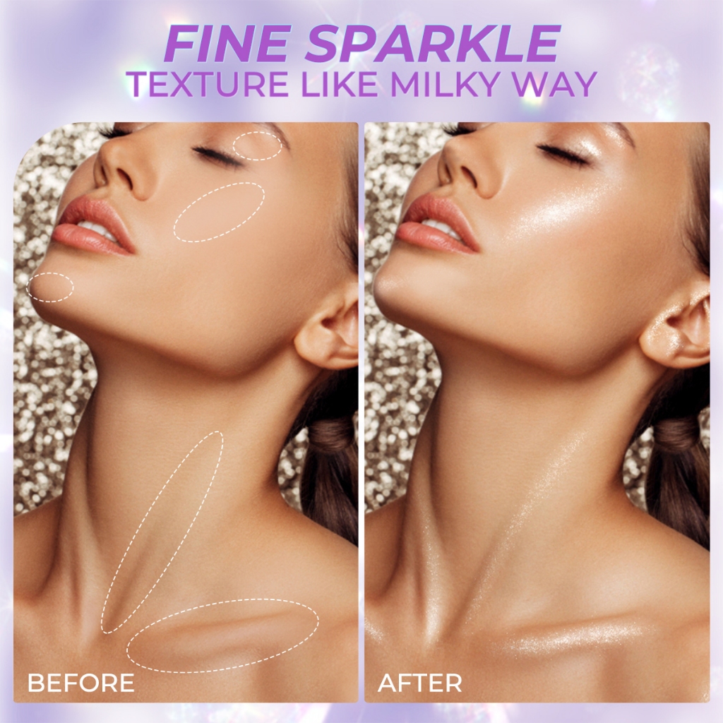 Ảnh Minimeli Highlighter Powder Long lanh Chống thấm nước Shimmer Blush Multi-Part Highlighting Women Face Body Beauty Makeup 3