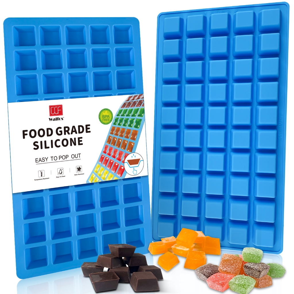 Ảnh Khuôn sô cô la silicon sân thượng vuông Mini Walfos 50 buồng - Khuôn kẹo silicon chống dính Walfos, Khuôn silicon thích hợp cho sô cô la, kẹo, kẹo dẻo, thạch, đá viên 2