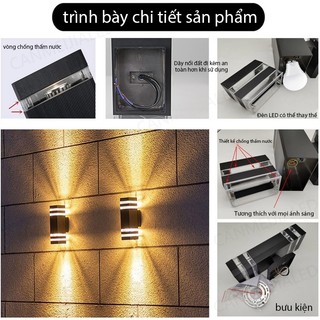 CANMEIJIA Đèn Gắn Tường Cảm Biến Chuyển Động IP65 Không Thấm Nước Ngoài Trời - Đèn Led 2 Bóng GU10 Thay Thế, Chiếu Sáng Trang Trí Ban Công, Sân Vườn, Hành Lang, Cầu Thang, Phòng Khách