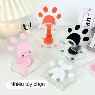 trong suốt giá đỡ máy tính bảng sang trọng giá đỡ điện thoại di động tại nhà để bàn để xem phim truyền hình và xem hiện Cat Claw Acrylic Phone Holder【Chiosala12】