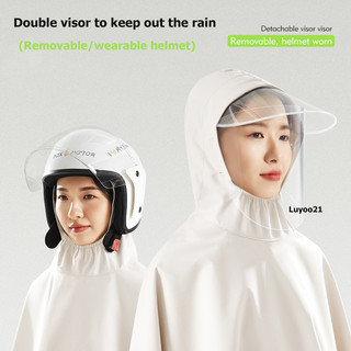 Áo mưa toàn thân dày cực lớn, 5XL / 7XL, có nắp mưa, Thích hợp cho người lớn Đi xe máy điện và xe đạp
