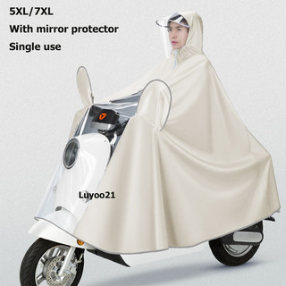 Áo mưa toàn thân dày cực lớn, 5XL / 7XL, có nắp mưa, Thích hợp cho người lớn Đi xe máy điện và xe đạp