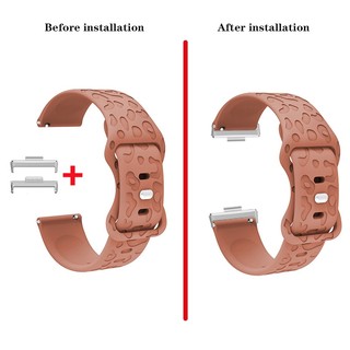 Dành Cho Huawei Watch Fit 3 4 5 Dây Đeo Da Báo Silicon Khắc Ban Nhạc Cho Huawei Fit 3 Fit4 Fit5 Pro Có Đầu Nối