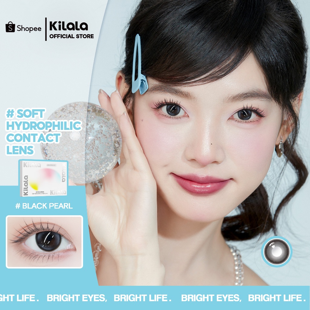 10 chiếc Kính áp tròng Kilala lens 1 ngày màu đen Black Pearl DIA 14 ...