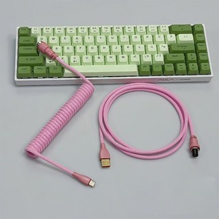 [24 Màu] Bàn phím cơ cuộn Aviator tùy chỉnh hai tay Cáp cuộn dây bện USB-C Type C