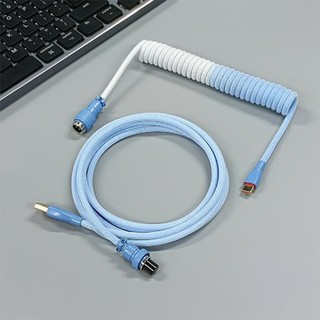 [24 Màu] Bàn phím cơ cuộn Aviator tùy chỉnh hai tay Cáp cuộn dây bện USB-C Type C