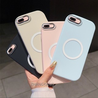 Ốp Lưng Cho iPhone 7 plus 8 plus 7 8 Ốp Điện Thoại TPU Silicon Có Chức Năng Từ Tính Điện Thoại Mềm Có Màu Hoạt Hình Chống Sốc Và Chống ố