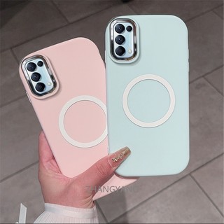 Ốp Lưng Cho OPPO Reno4 reno5 reno 5k Ốp Điện Thoại TPU Silicon Chức Năng Từ Tính Vỏ Mềm Có Màu Hoạt Hình Chống Sốc Và Chống ố