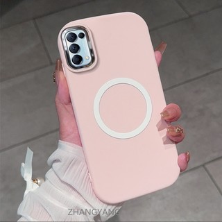 Ốp Lưng Cho OPPO Reno4 reno5 reno 5k Ốp Điện Thoại TPU Silicon Chức Năng Từ Tính Vỏ Mềm Có Màu Hoạt Hình Chống Sốc Và Chống ố