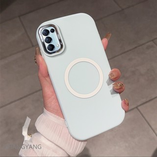 Ốp Lưng Cho OPPO Reno4 reno5 reno 5k Ốp Điện Thoại TPU Silicon Chức Năng Từ Tính Vỏ Mềm Có Màu Hoạt Hình Chống Sốc Và Chống ố