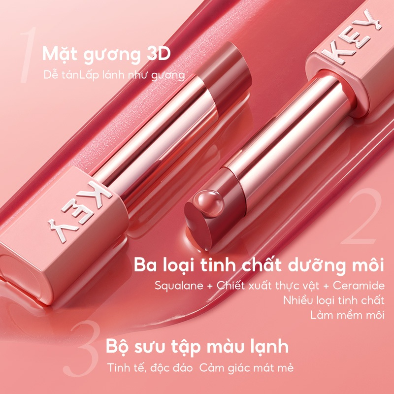 Ảnh Son môi dưỡng ẩm bóng trang điểm 2 trong 1 COLORKEY 3g 4