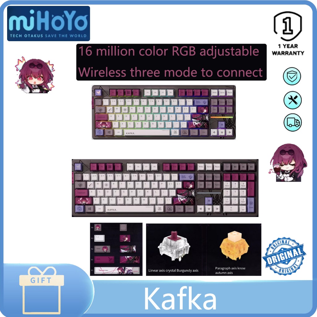 MIHOYO Kafka Honkai: Star Rail character themed backlit mechanical ...