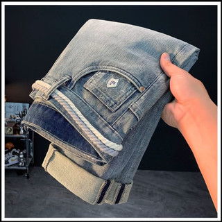 Quần jean nam ESEA American retro dáng rộng giản dị chất lượng cao thiết kế phong cách trung tính