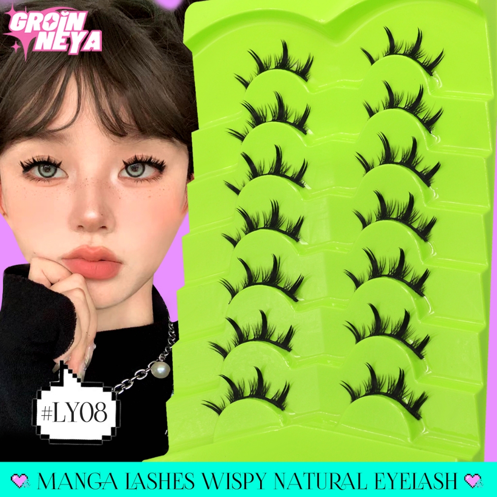 Groinneya Manga Mi 5 / 7 Cặp Lông Mi Tự Nhiên Cá Nhân Anime Lông Mi DIY ...