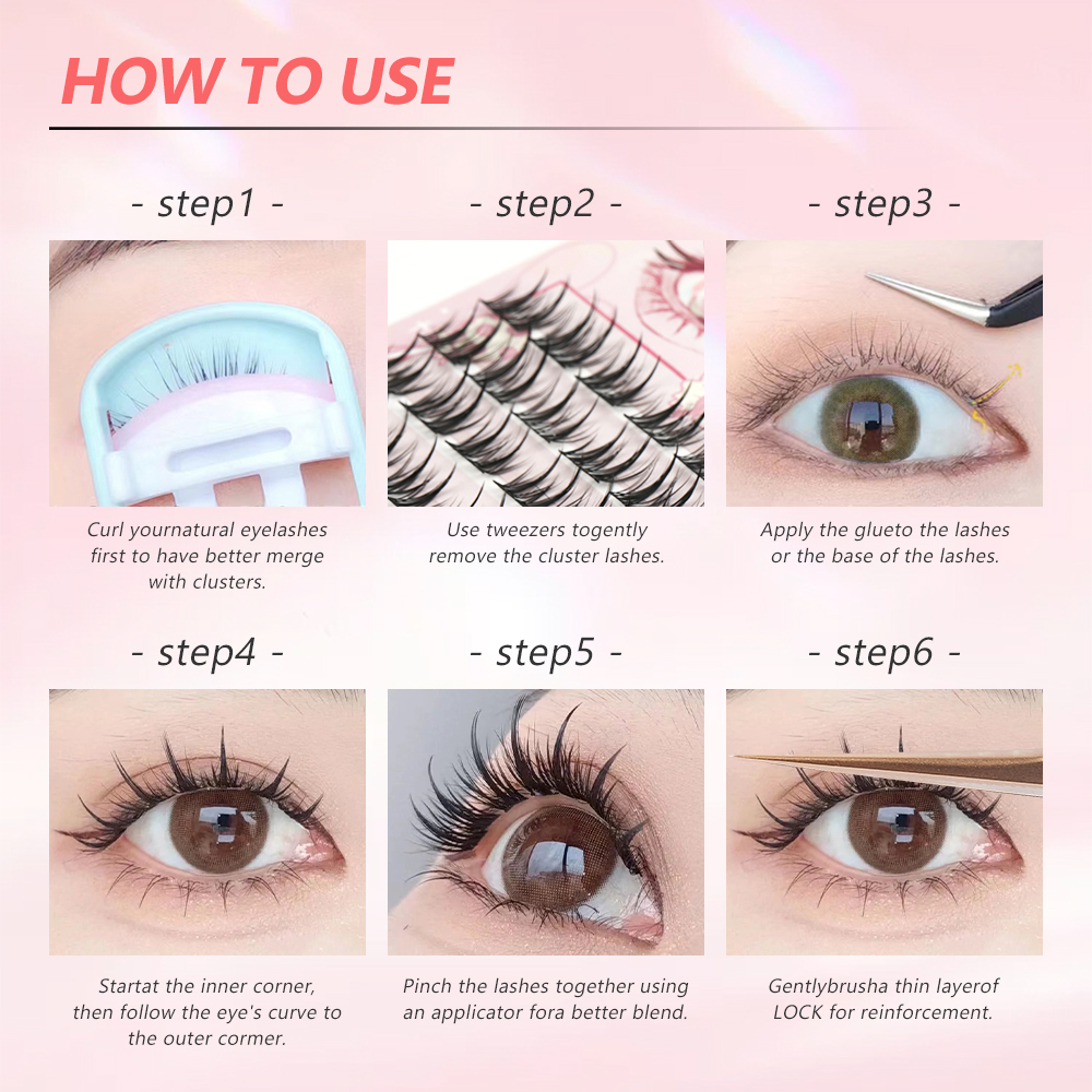 [Món quà miễn phí]  Lông Mi Giả 10 Hàng Dày 3d Tự Nhiên 10mm-13mm /mi giả tách sợi/mi giả tự nhiên