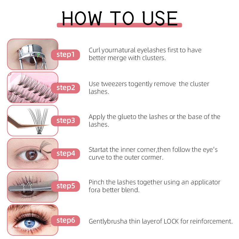 [Món quà miễn phí]  KILIGMATA 60 Cụm Mi D Curl Volume Phần mở rộng mi riêng lẻ 10D / 20D Wispy Mi Cụm DIY Tại Nhà (D-9-16 Mix)