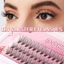 KILIGMATA 60 Cụm Mi D Curl Volume Phần mở rộng mi riêng lẻ 10D / 20D Wispy Mi Cụm DIY Tại Nhà (D-9-16 Mix)