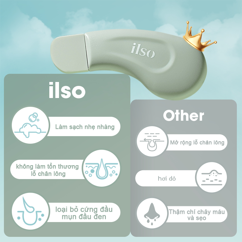 ilso Dụng Cụ Tẩy Mụn Đầu Đen Mũi Dụng Cụ Trang Điểm Tẩy Mụn Đầu Đen Đầu Trắng