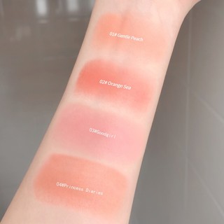 Gege Gấu Đơn Sắc Đĩa Blusher Tự Nhiên Mờ Mịn Sương Đỏ Cam Cheek Mùa Hè Cô Gái Chống Thấm Nước Không Mờ Phong Cách Hàn Quốc Blush NO.GX2011