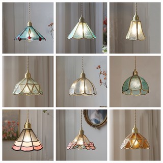 AIMI NHÀ ĂN PHÒNG KHÁCH NHÀ BẾP TREO ĐÈN THỦY TINH MÀU LAMPSHADE LIGHT BAR CAFE TRANG TRÍ TRẦN ĐÈN CHÙM