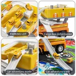 Temi Xe Ô Tô Đồ Chơi Xe Tải 9 Trong 1 Âm Nhạc Ánh Sáng Xe Tải Gara Ô Tô Di Động Bản Đồ Xây Dựng Đánh Dấu Quán Tính — ảnh 6
