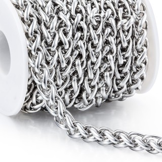 Vòng cổ dây chuyền xoắn bằng thép không gỉ dành cho nam và nữ Phụ kiện trang sức DIY dày