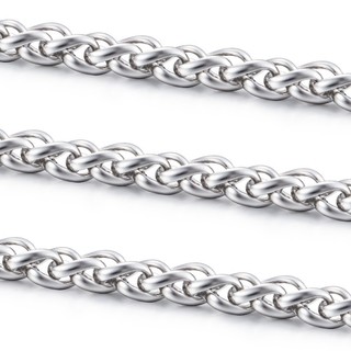 Vòng cổ dây chuyền xoắn bằng thép không gỉ dành cho nam và nữ Phụ kiện trang sức DIY dày