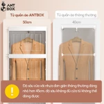 Tủ Quần Áo Màu Trắng ANTBOX 6-15 Ngăn 1-3 Móc Cần Lắp Đặt Khung Liền Khối Nhà Lưu Trữ Ổn Định Mạnh Mẽ Công Suất Cao Minh Bạch Và Có Thể Nhìn Thấy — ảnh 4