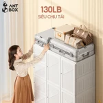 Tủ Quần Áo Màu Trắng ANTBOX 6-15 Ngăn 1-3 Móc Cần Lắp Đặt Khung Liền Khối Nhà Lưu Trữ Ổn Định Mạnh Mẽ Công Suất Cao Minh Bạch Và Có Thể Nhìn Thấy — ảnh 3