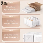 Tủ Quần Áo Màu Trắng ANTBOX 6-15 Ngăn 1-3 Móc Cần Lắp Đặt Khung Liền Khối Nhà Lưu Trữ Ổn Định Mạnh Mẽ Công Suất Cao Minh Bạch Và Có Thể Nhìn Thấy — ảnh 7