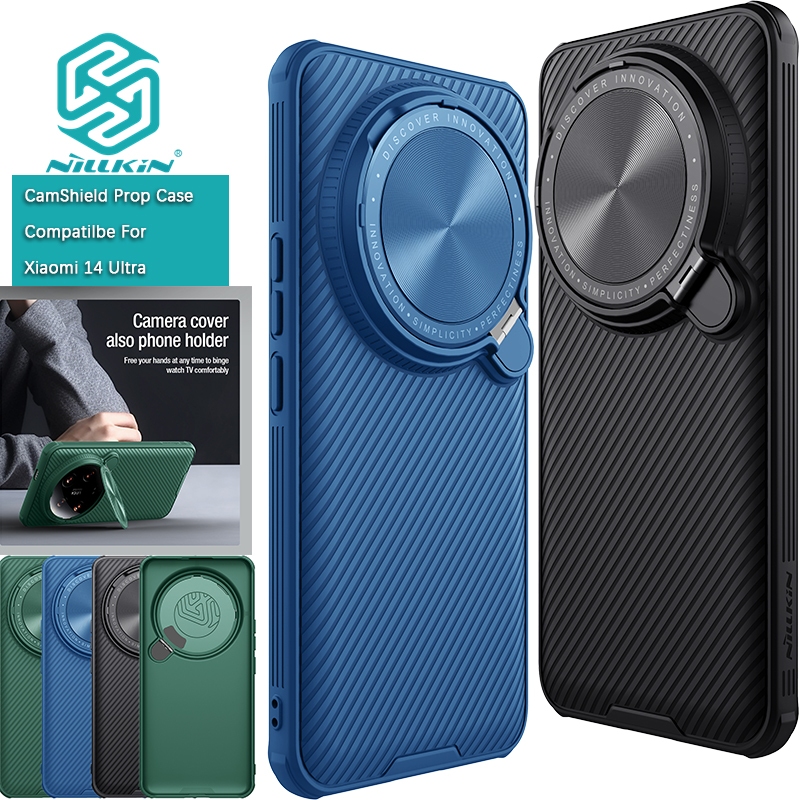 Nillkin Cho Xiaomi 15 Ultra / Xiaomi 14 Ultra / 13 Ultra Camshield ProP PC TPU Chống Sốc Bảo Vệ Từ Tính Ống Kính Máy Ảnh Chân Đế Ốp Lưng Cứng Vỏ Điện Thoại