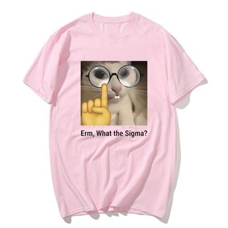 Erm, Sigma gì? Ngộ nghĩnh Meme Áo nam Nữ Silly Mèo Hài Hước In Hình Thời Trang Áo Cotton Cổ Tròn Dễ Thương Oversize Dạo Phố