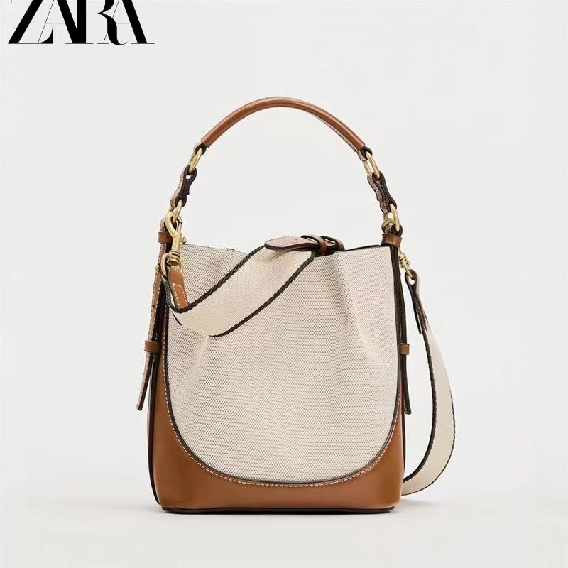 Túi xô nữ ZARA túi đeo vai rộng dung tích lớn thời trang Túi đeo chéo vai đơn