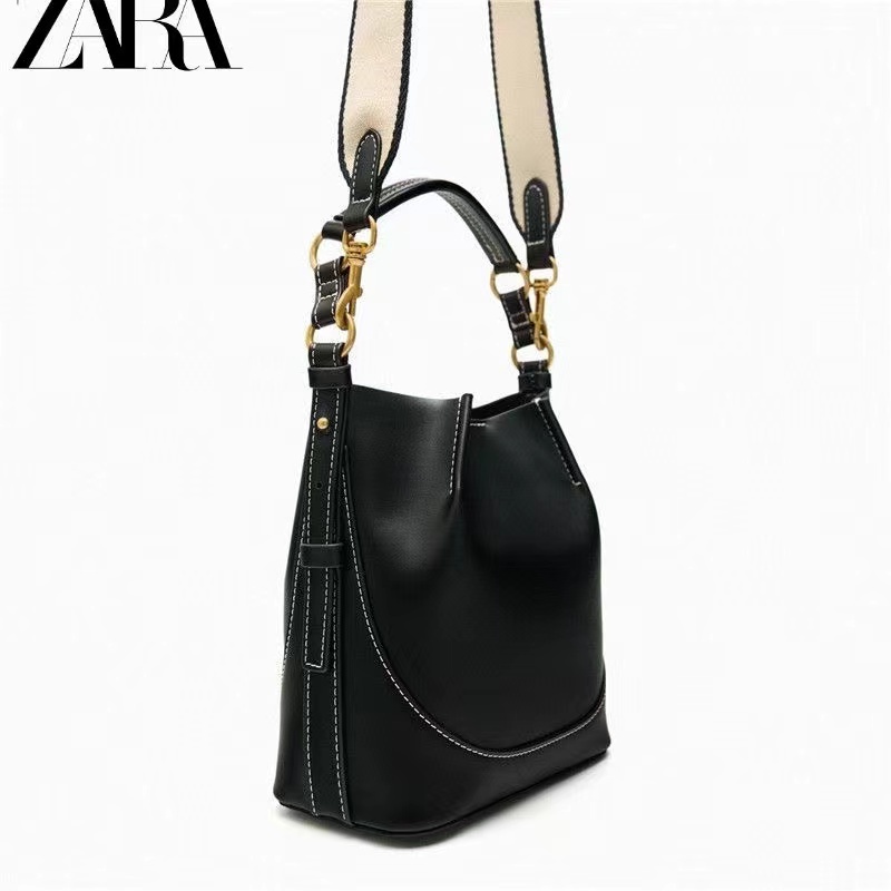 Túi xô nữ ZARA túi đeo vai rộng dung tích lớn thời trang Túi đeo chéo vai đơn
