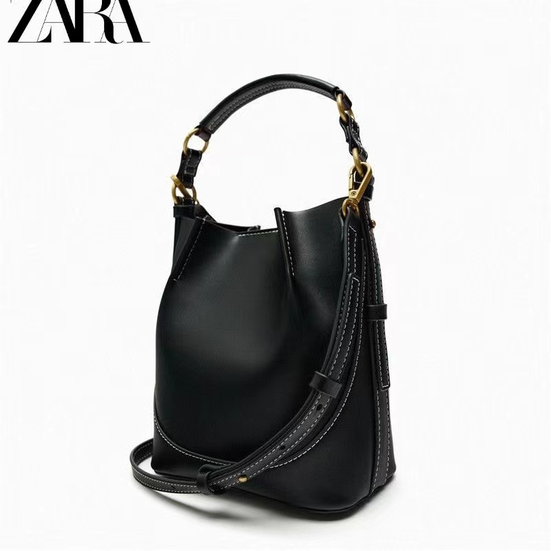 Túi xô nữ ZARA túi đeo vai rộng dung tích lớn thời trang Túi đeo chéo vai đơn