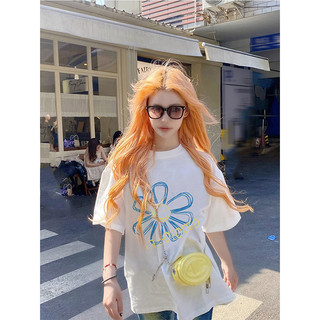 HIIXIIVI Áo thun nữ tay ngắn oversize plus size 3XL, chất cotton, form rộng