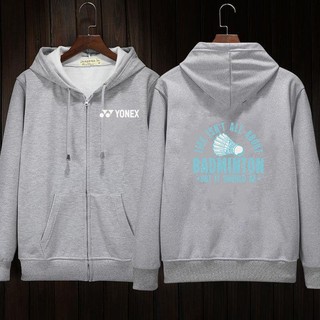 Áo hoodie thể thao 2024 YONEX áo khoác cầu lông mới, thoải mái và thấm mồ hôi leng keng nam và nữ ngoài trời dáng rộng hàng đầu