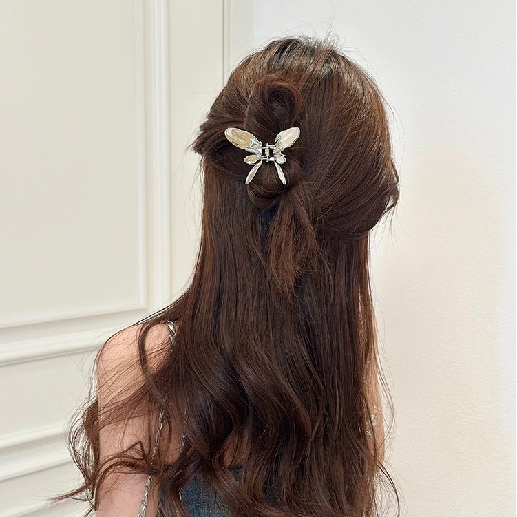 Kẹp Tóc Kim Loại Hình Bướm Nhỏ Xinh Xắn Sang Trọng Phong Cách Hàn Quốc Phụ Kiện Tóc Nữ Empoli