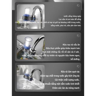 watfac Phần tử lọc Bộ lọc vòi 5 lớp Bộ lọc nước bằng gốm ABS chất lượng cao Than hoạt tính dạng hạt nguyên tử