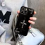 Xu hướng chéo Da mềm trang sức bạc DIY Ốp điện thoại iphone 16 15 Pro Max 14 Pro Max i14 Plus 13 Pro Max i13 13pro i11 11 Pro Max 12 Pro Max Vỏ bảo vệ