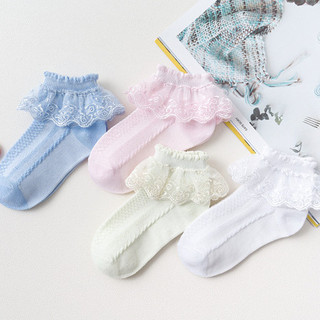 Tất Ren Bé Gái Bé Gái Cotton Mùa Xuân Hè Lưới Tất Công Chúa Ngắn Khiêu Vũ Tất Trẻ Em 1-12 Tuổi