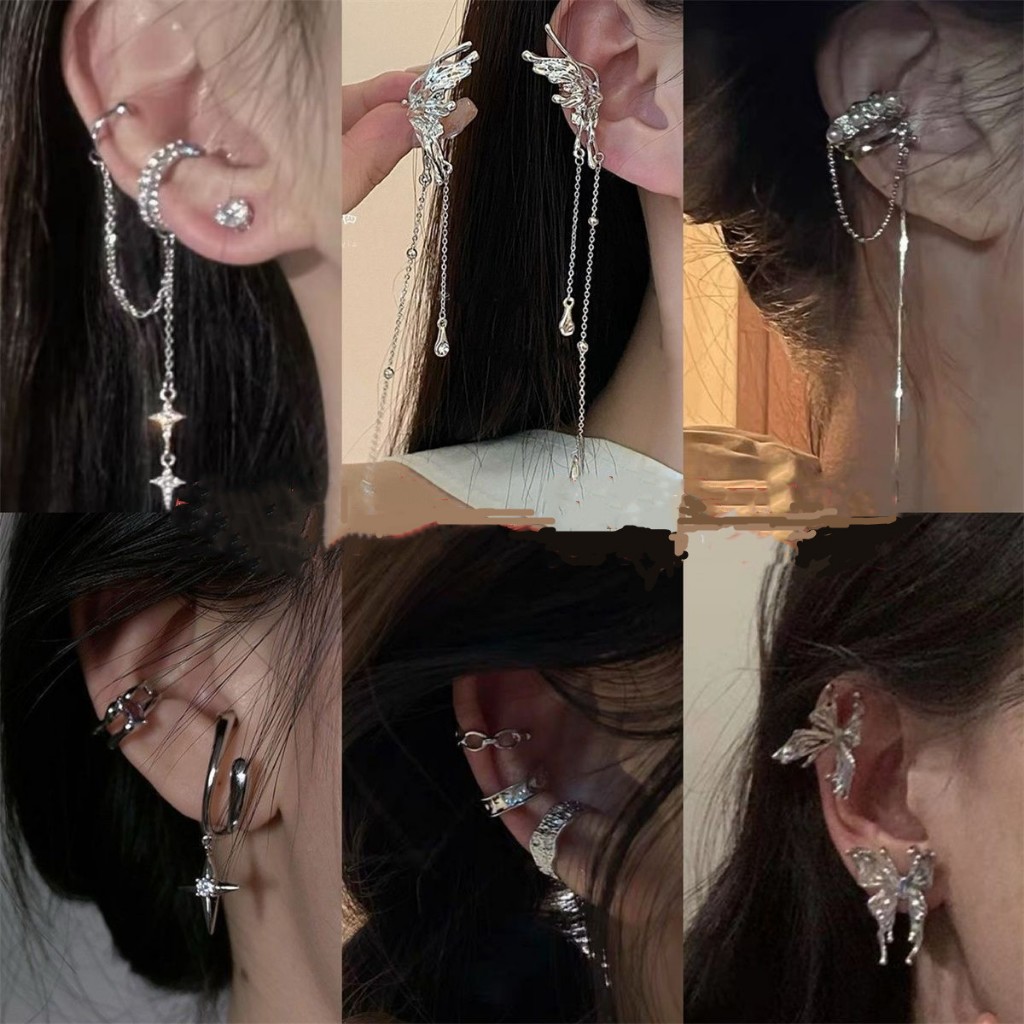 K2nightfee 1 Cái / túi Thời Trang sel Tai Kẹp Xương Thiên Thần Bông Tai Cho Nữ Cô Gái Bông Tai Trang Sức Phụ Kiện VN