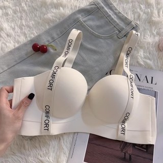 Đồ lót không dấu vết mới tập hợp ngực nhỏ, khoe kích thước lớn không có vòng thép, thu thập và hỗ trợ ngực để ngăn ngừa chảy xệ, áo ngực nửa cốc