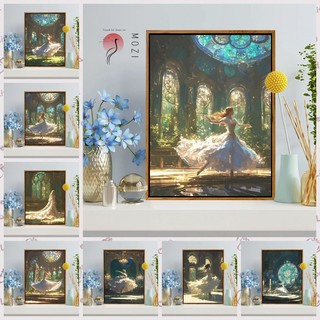 MOZI✨30 * 40cm / 40 * 50cm tranh tô màu theo số tranh số hóa tranh sơn dầu số hoá Công Chúa Nhảy Múa Tranh Sơn Dầu Kỹ Thuật Số Tự Làm Làm Đầy Từ Tranh Tay Tranh Kỹ Thuật Số Tranh Vẽ Tay Tranh Sơn Dầu Màu Làm Đầy Tranh Acrylic Tranh Trang Trí