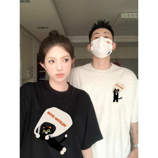 HIIXIIVI Thương Hiệu Mới 100% Cotton Unisex Áo Thun Nữ Tay Ngắn Nam Nữ Baggy Cổ Tròn Rời In Độc Đáo Cặp Đôi Tee