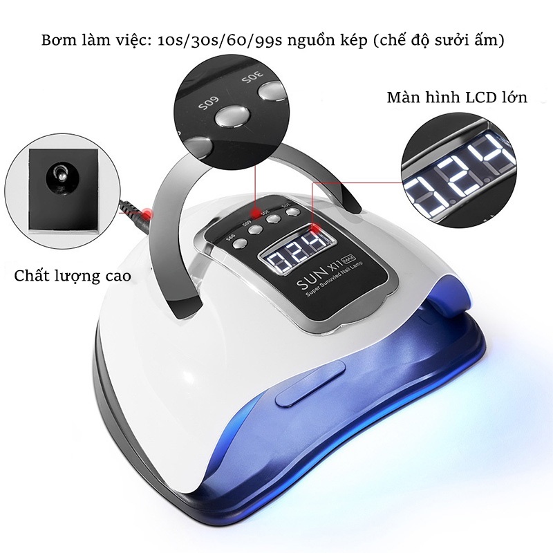 Product image Nail World Máy hơ gel SUN X11 MAX Đèn uv móng tay 280W Máy hơ móng tay UV/LED 66 Leds máy hơ gel cầm tay 2