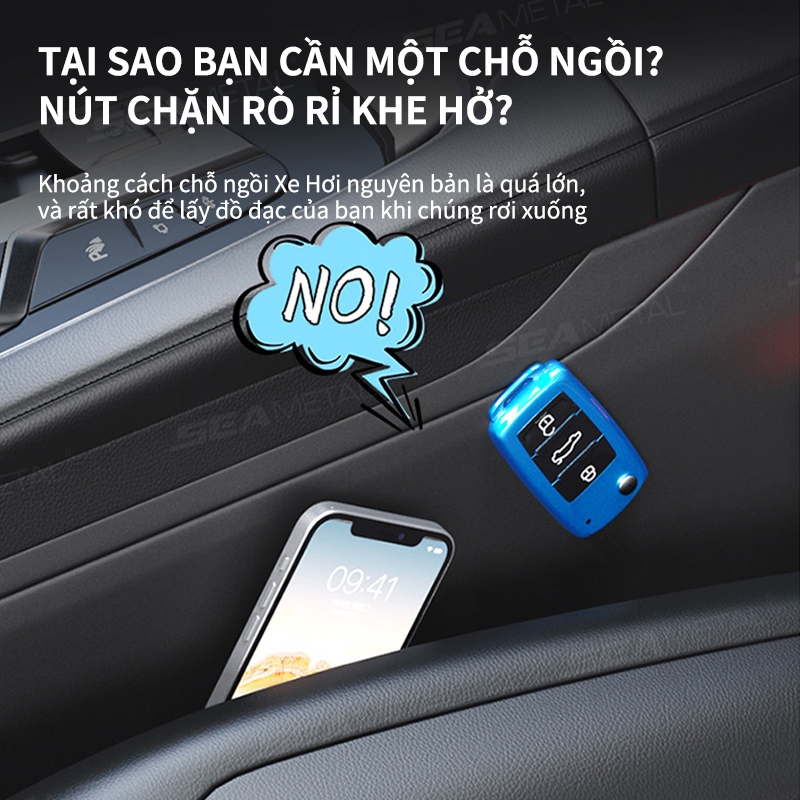 Nút Bịt Khe Hở Ghế Ngồi Xe Hơi SEAMETAL Ghế Bên Khoảng Cách Cắm Phụ Kiện Nội Thất Ô Tô Lưu Trữ Có Khe Cắm Thẻ
