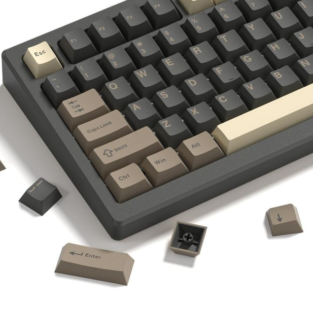 Womier 138 Phím Rrtro Brown PBT Keycaps Cherry Profile Double Shot ...