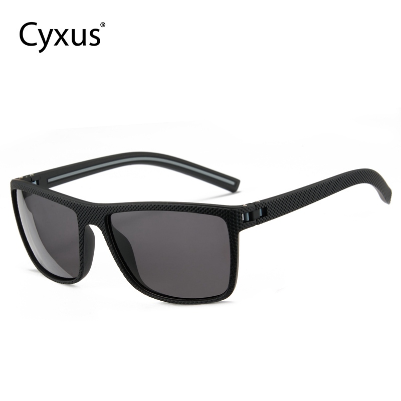 Cyxus Kính Mát Nam Nữ Phân Cực UV400 Gọng Vuông Chống Lóa Đi Biển Lái Xe Thời Trang Đa Năng P1167