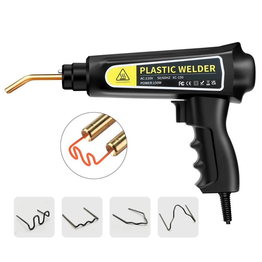 150w Nhựa Hàn Hot Gun Kit Stapler Hàn Torch Với 1300 Chiếc Dây Full Set Kim Solder Cho Xe Ốp Lưng Sửa Chữa Máy Hàn Dụng Cụ Cho Xe Máy